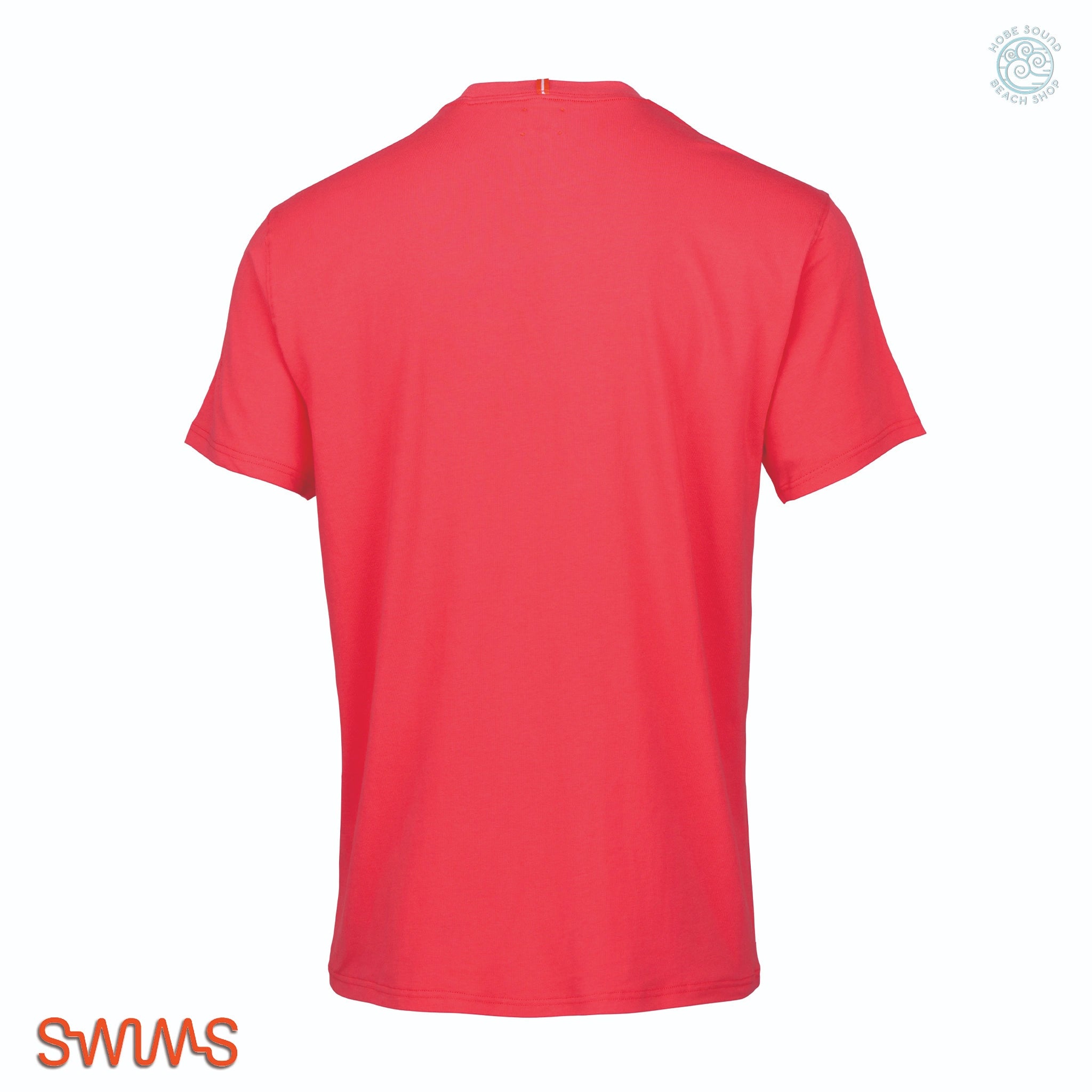 Back view of a Swims Corfu T-Shirt in Calypso on a White Background