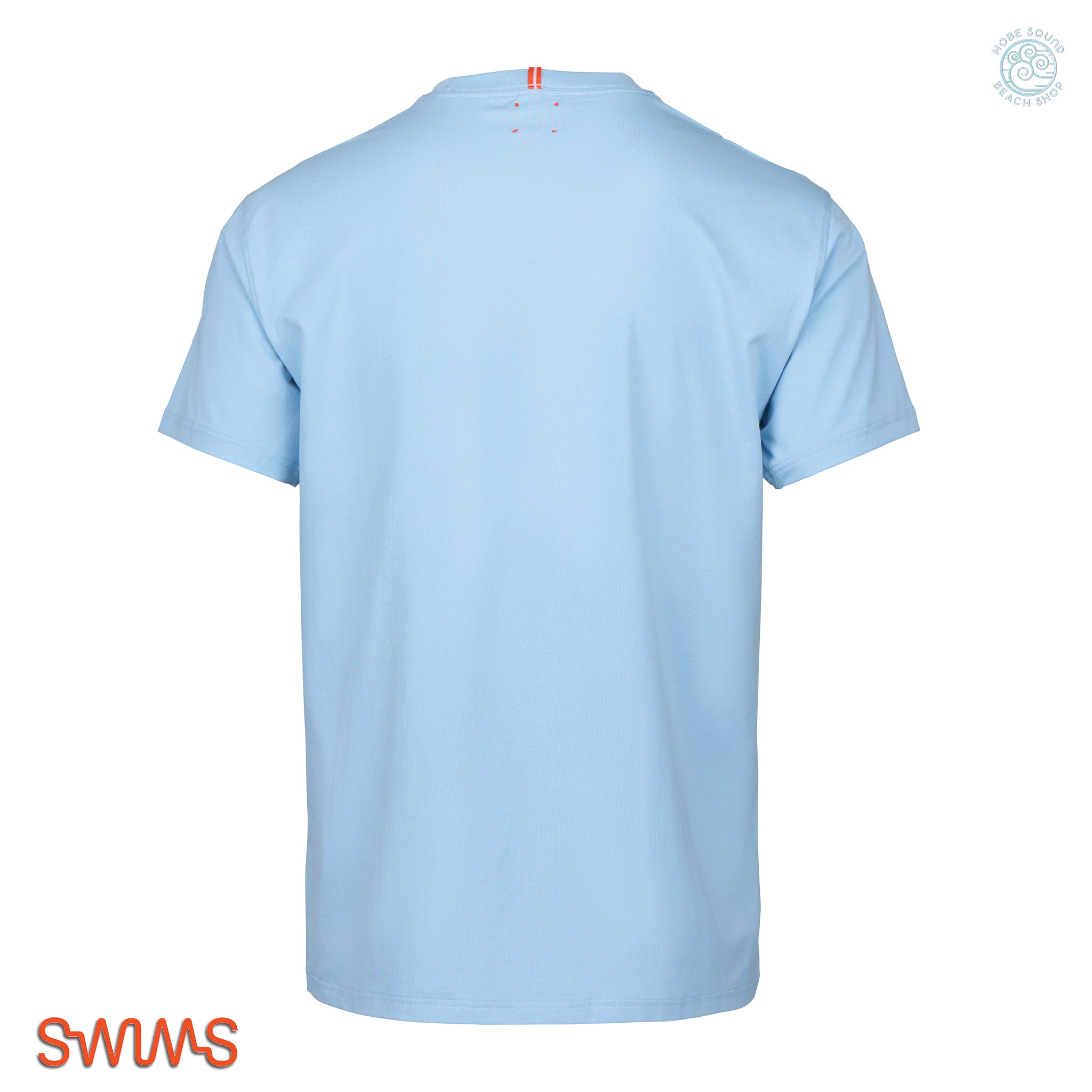 Swims Corfu T-Shirt in Spray Blue Back View