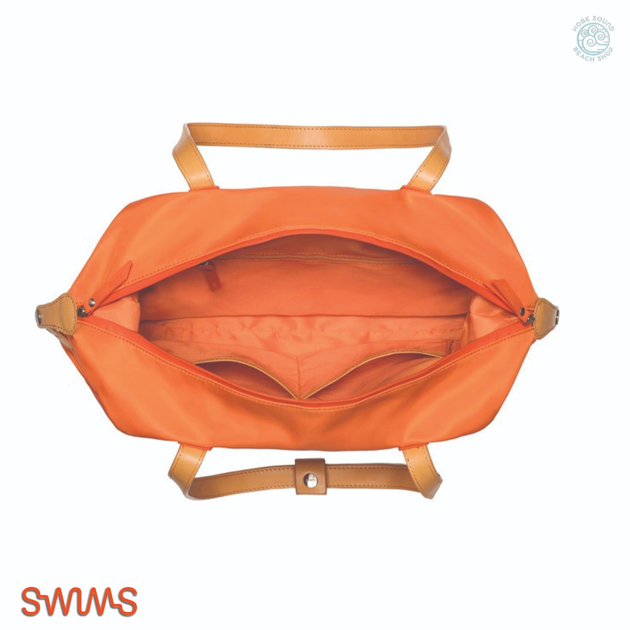 The Inside of a SWIMS 24H Holdall on a white background