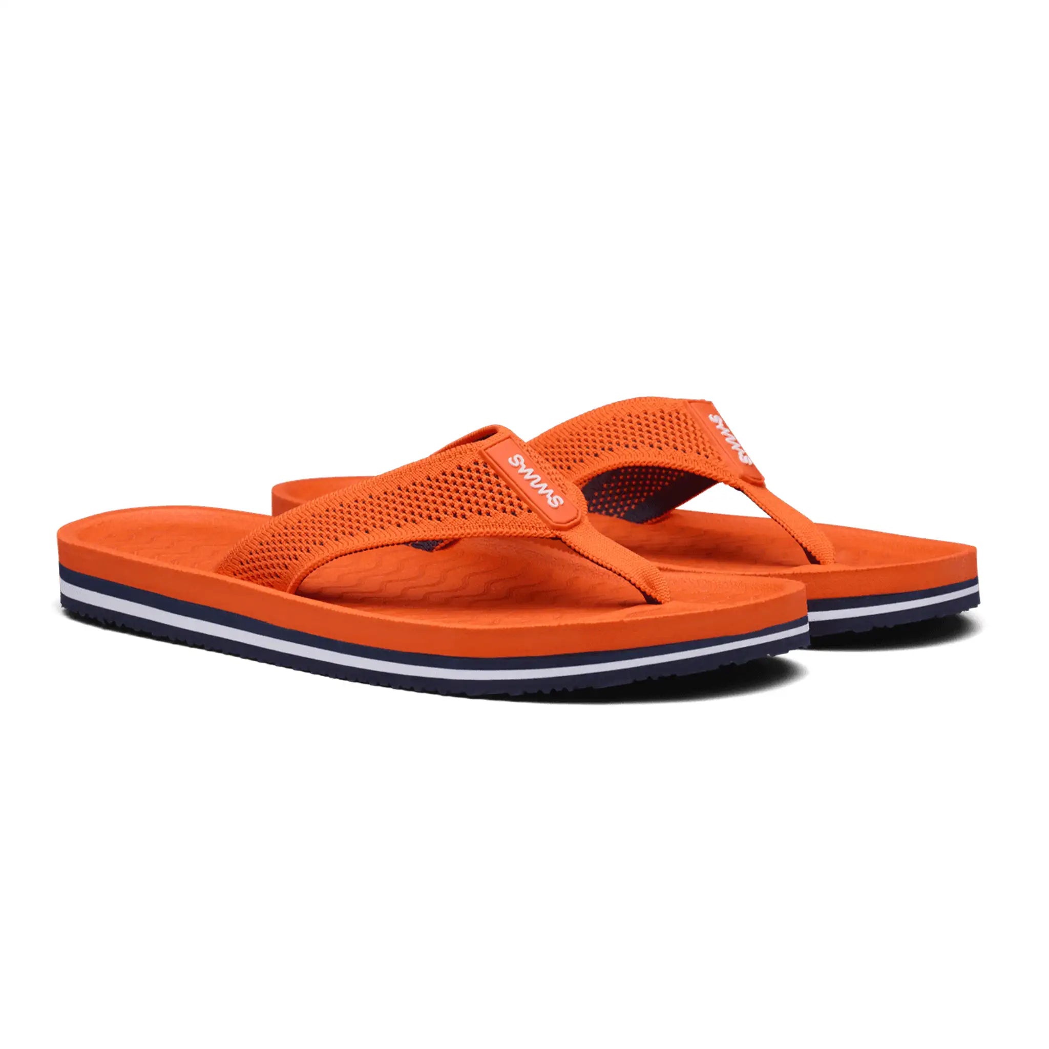 Swims Napoli Flip Flop Sandal Orange Pair Angled View
