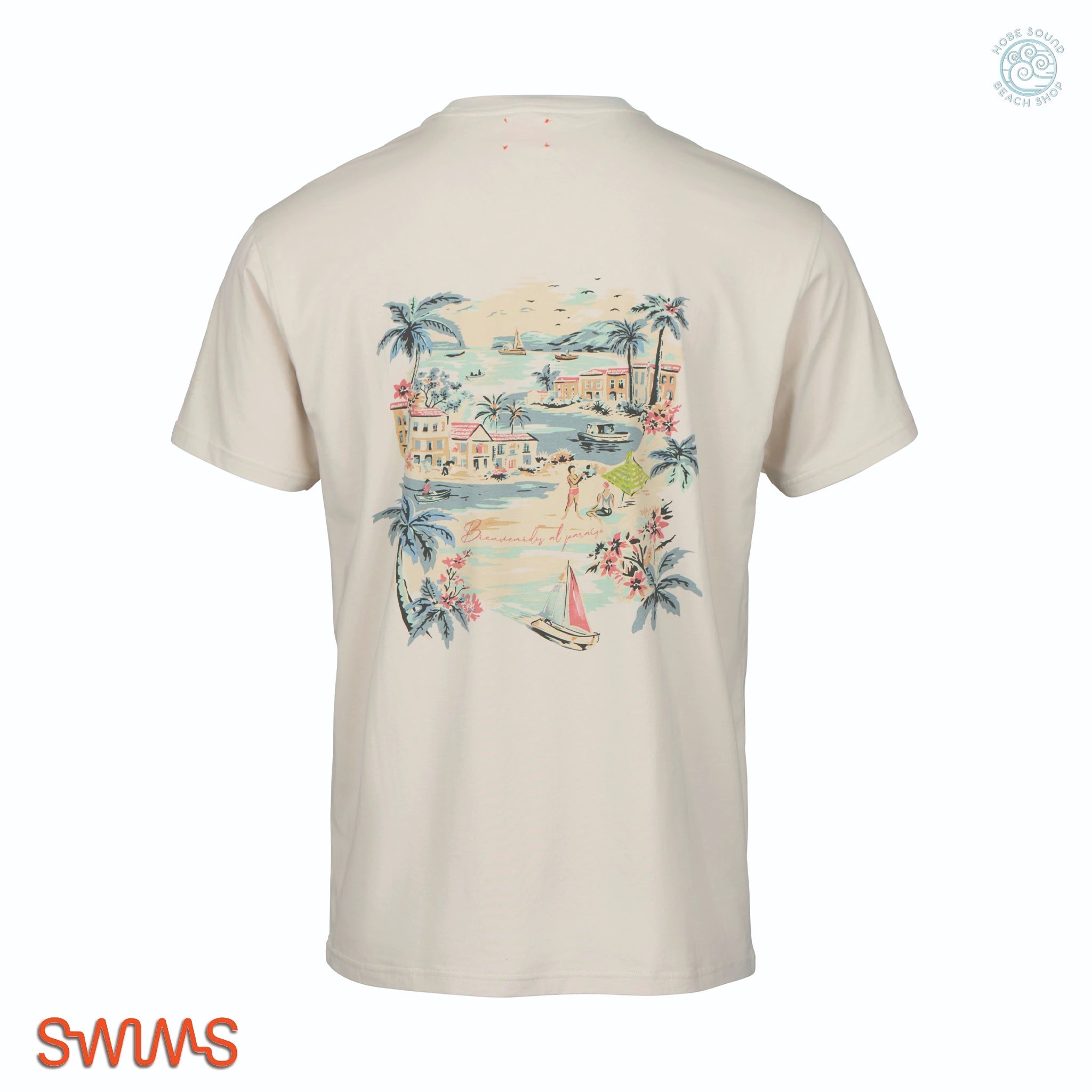 Swims Paradis T-Shirt back view on a white background