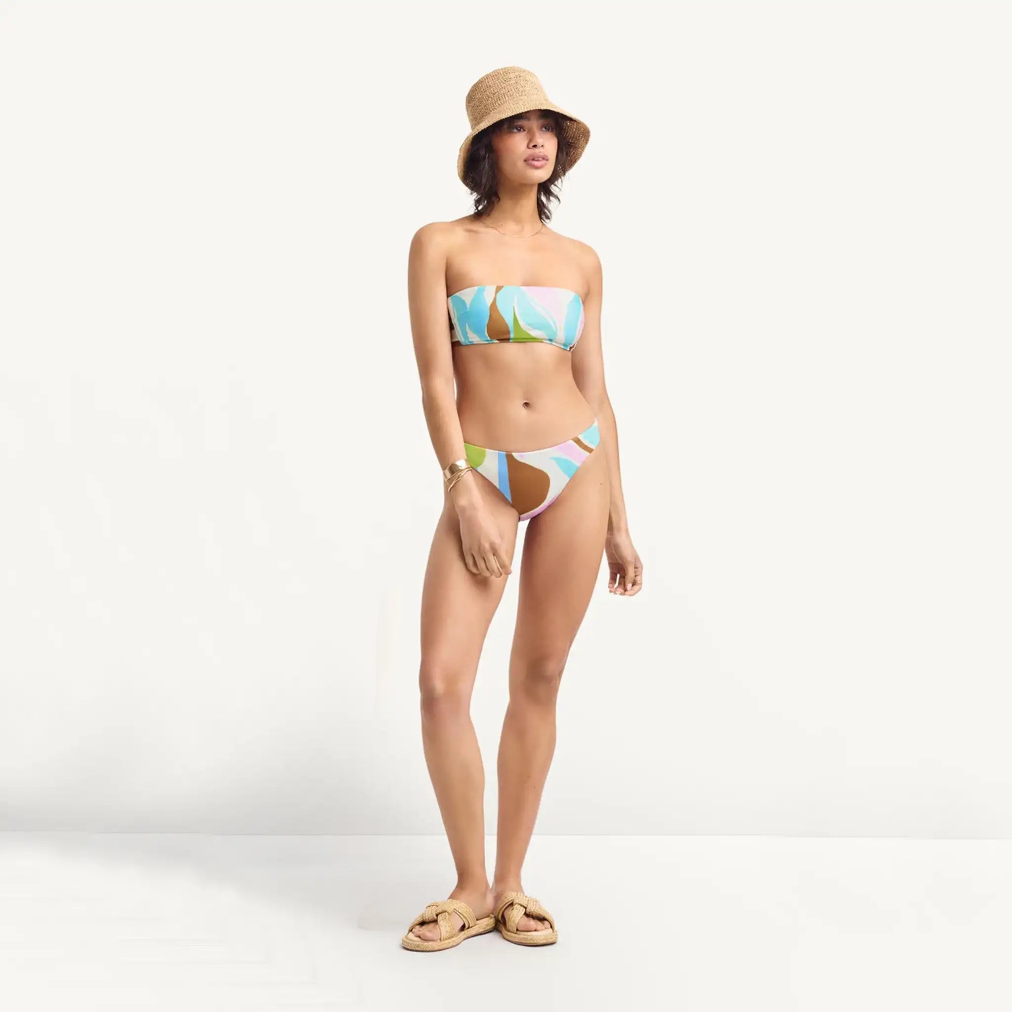 Vitamin A Thalia Full Bottom Coast Colorblock Front View