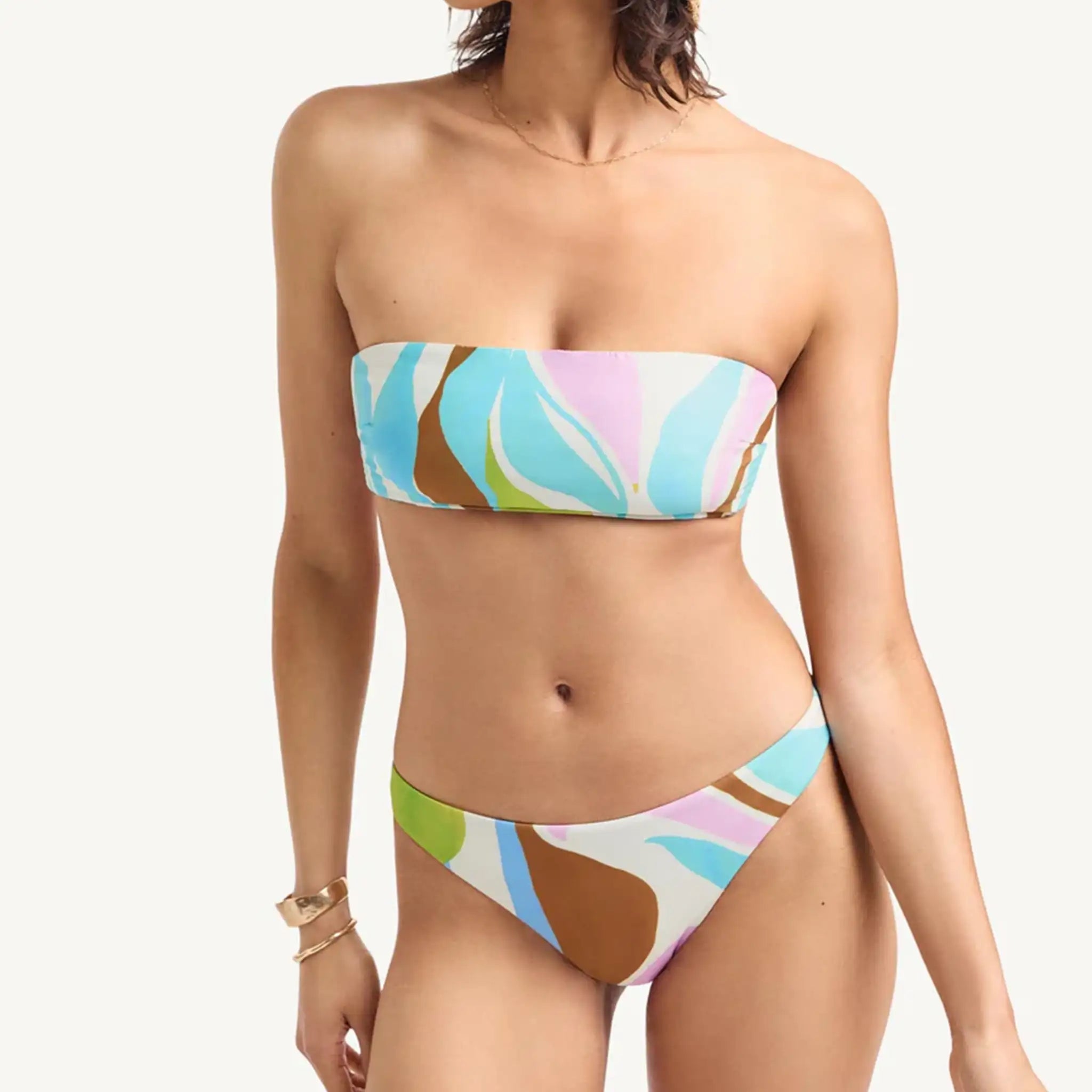 Vitamin A Thalia Full Bottom Coast Colorblock Close up