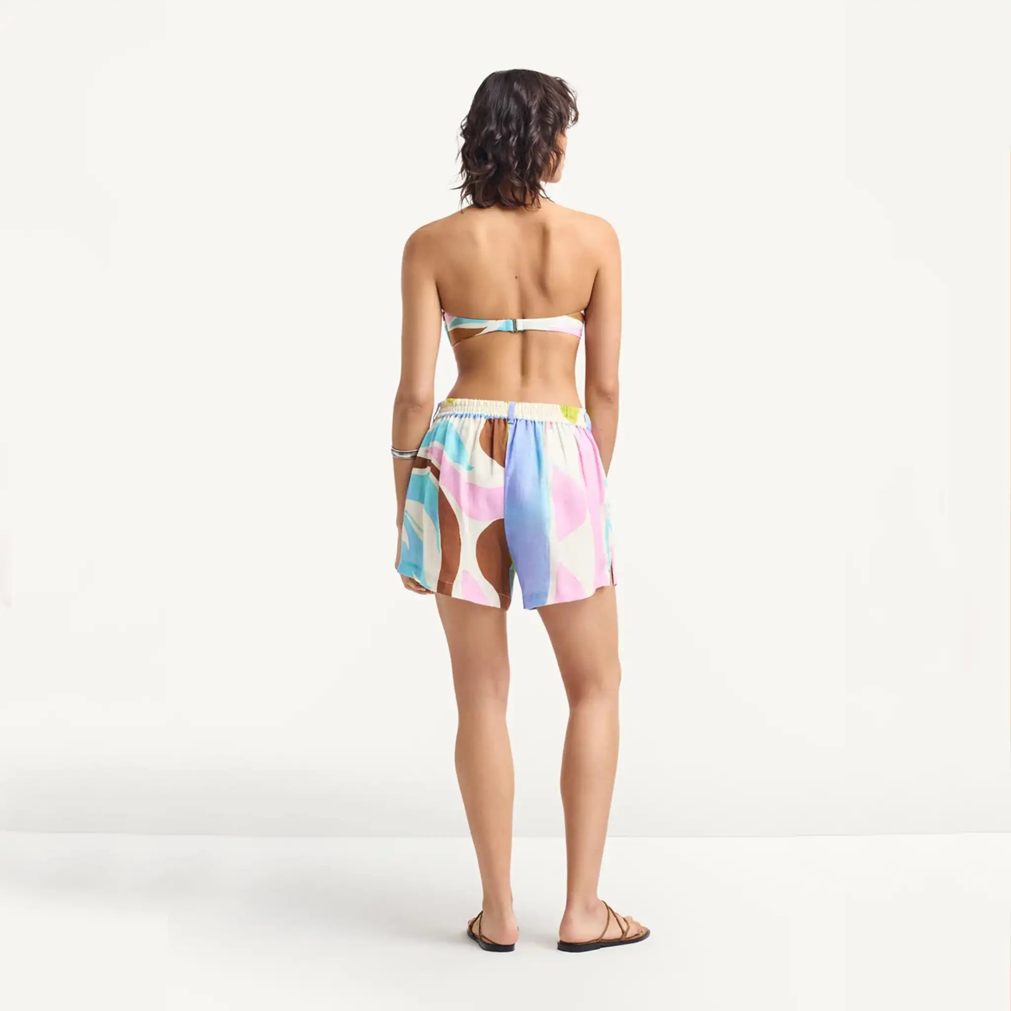 Vitamin A The Getawy Short in Coast Colorblock Back View