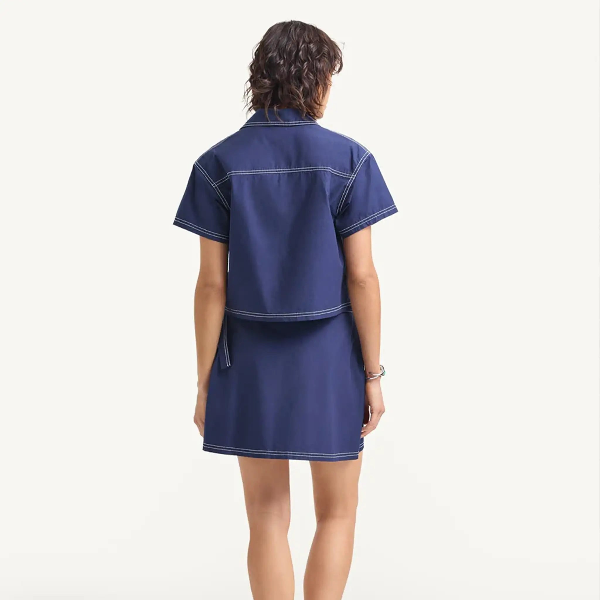 Vitamin A - Ashley Cropped Shirt - Midnight