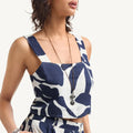 Vitamin A - Tallows Crop Top - Night Flower EcoLinen