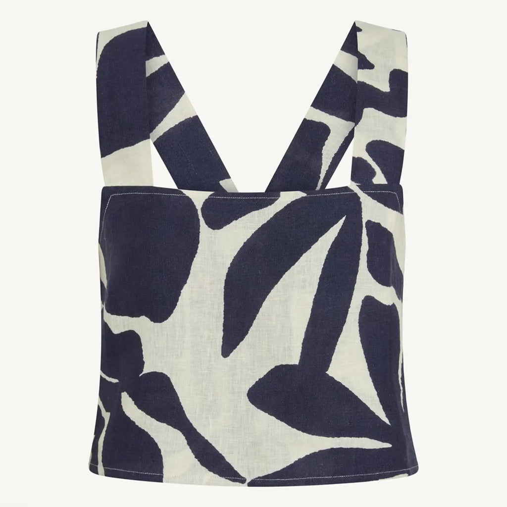 Vitamin A - Tallows Crop Top - Night Flower EcoLinen