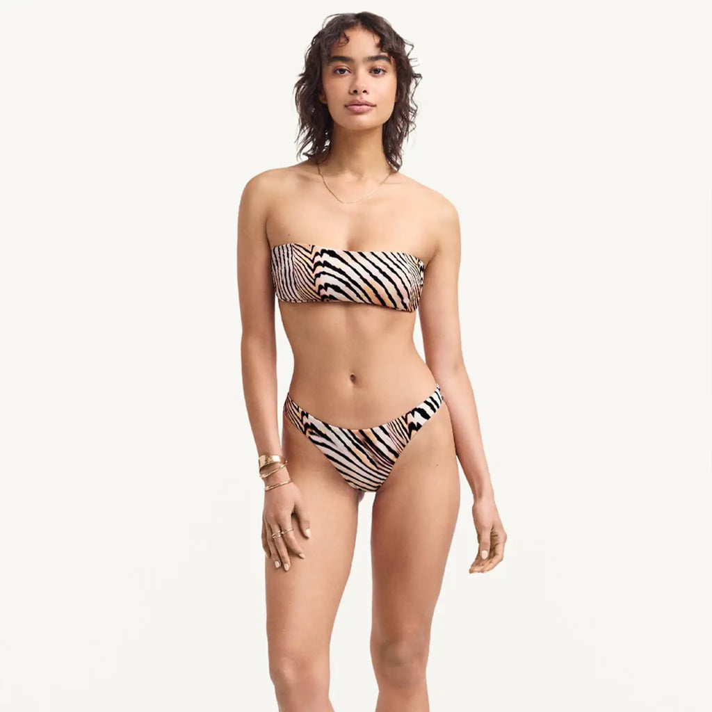 Vitamin A - California High Leg Bottom - Shell Stripe