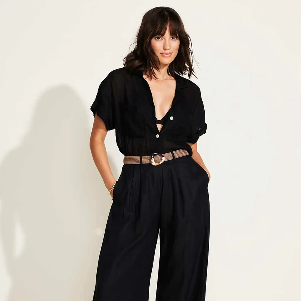 Vitamin A - Playa Pocket Blouse - Black