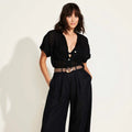 Vitamin A - Playa Pocket Blouse - Black