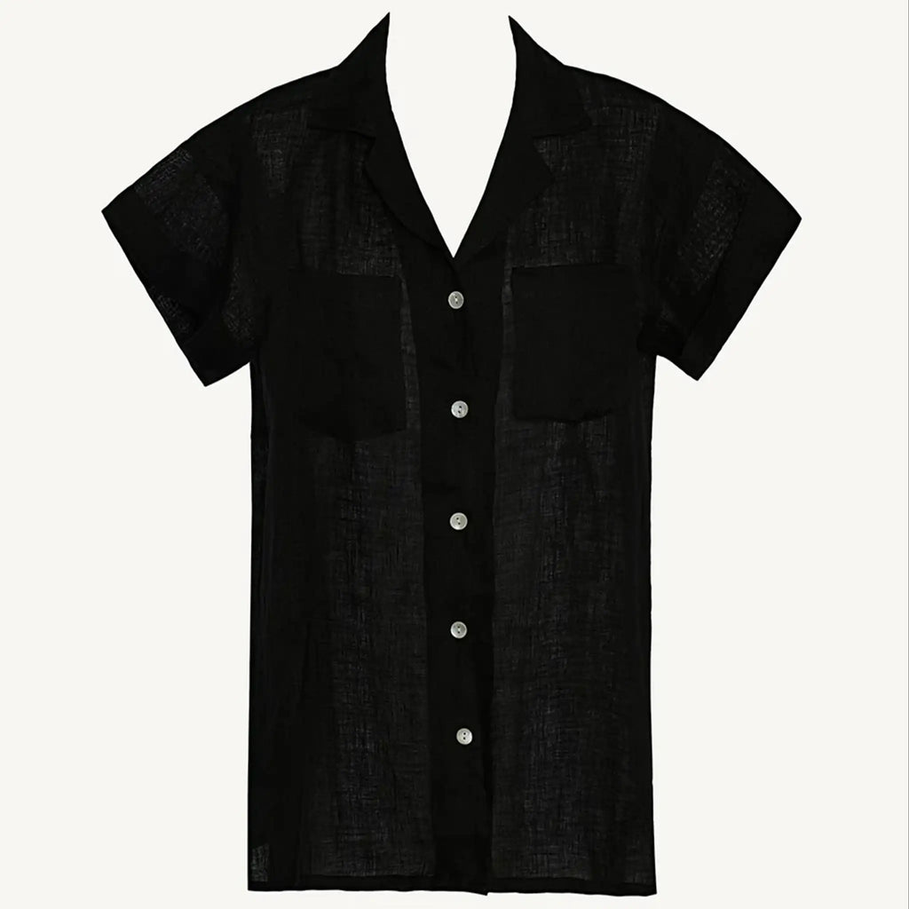 Vitamin A - Playa Pocket Blouse - Black