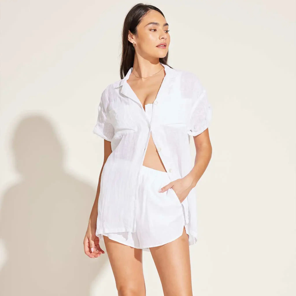 Vitamin A - Playa Pocket Blouse - White