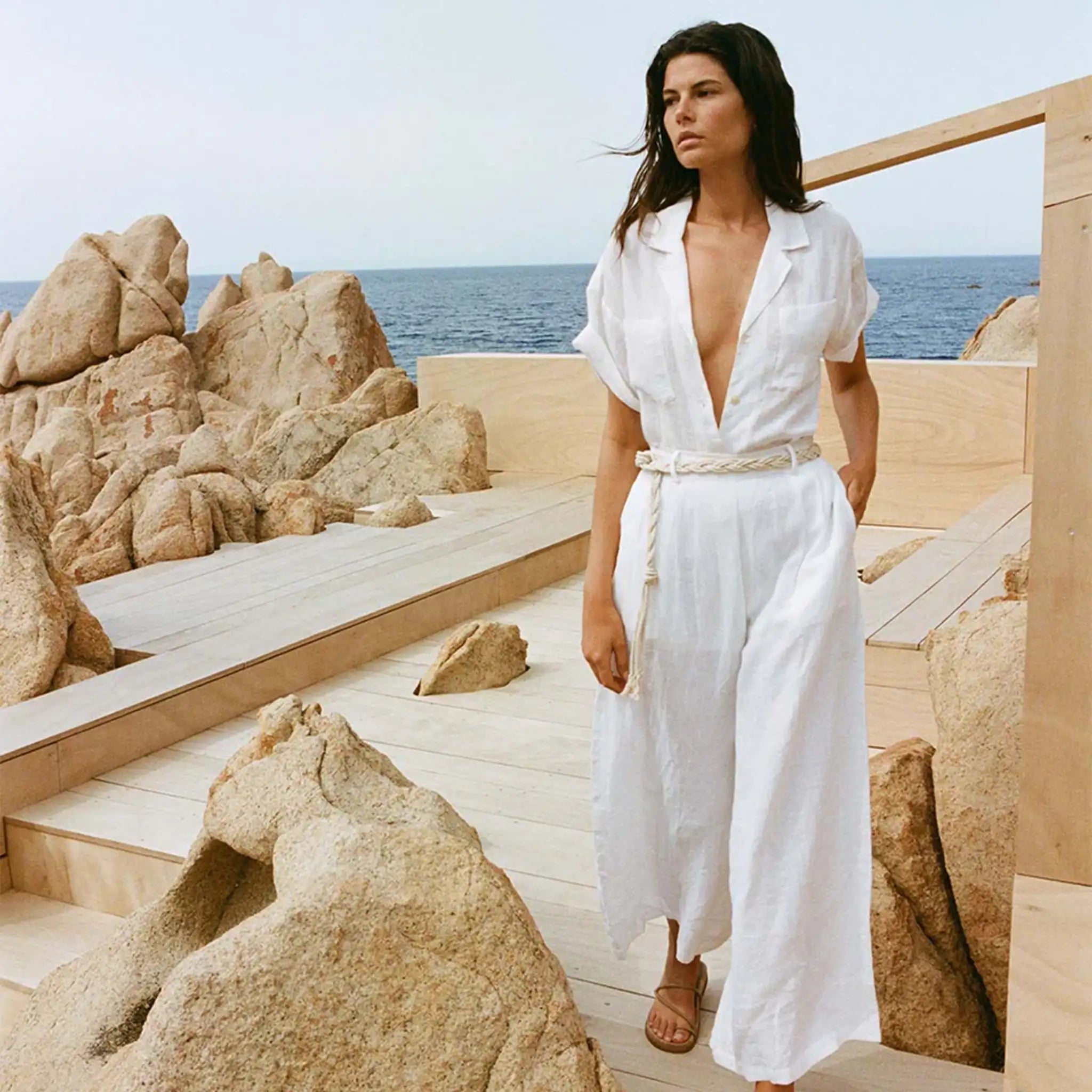 Vitamin A - Playa Pocket Blouse - White