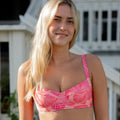 VanHope Dana Bikini Top in Hibiscus Front view