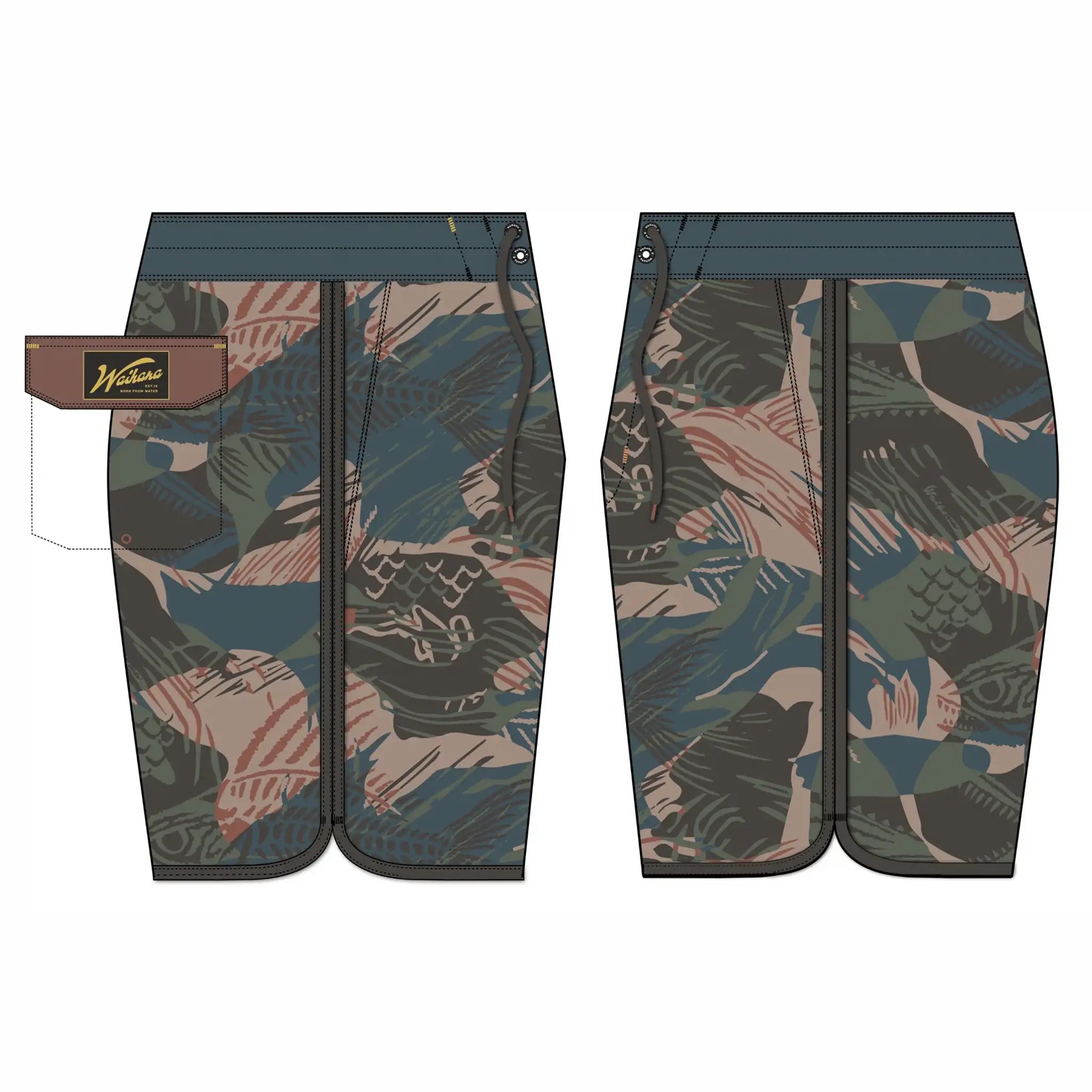Waihana - Cruiser Shorts - Hawaiian Brushstroke