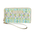 Windward Canvas Wristlet Wallet with Leather Trim and Strap