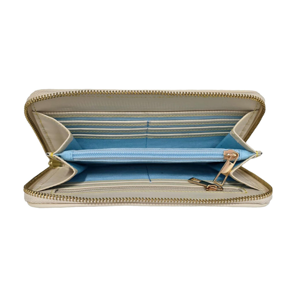 Windward Canvas Wristlet Wallet with Leather Trim and Strap