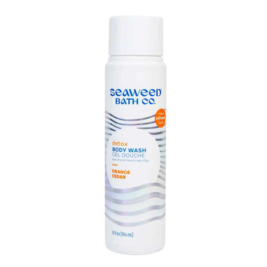 Seaweed Bath Co. detox body wash bottle on a white background